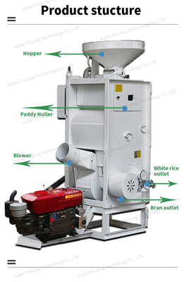 Hot Selling SB-10D Combined Rice Milling Machines Diesel & Electric Motor Grain Processing